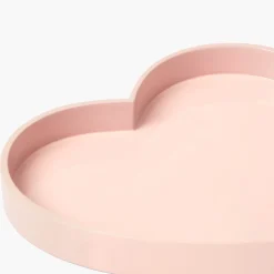 Mrs. Alice Pink Heart Lacquer Tray< Trays