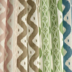 Mrs. Alice Pink Ikat Stripe Fabric< Serena Fresson Fabrics
