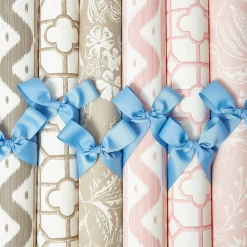 Mrs. Alice Pink Ikat Stripe Wallpaper< Serena Fresson Wallpapers