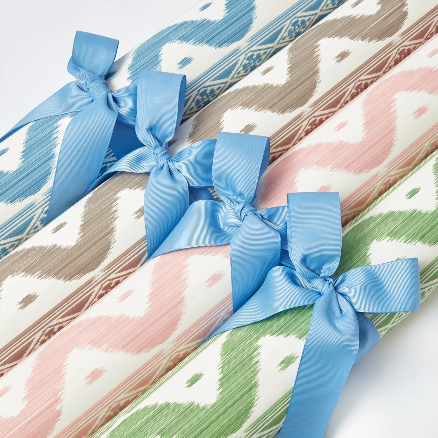 Mrs. Alice Pink Ikat Stripe Wallpaper< Serena Fresson Wallpapers