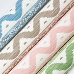 Mrs. Alice Pink Ikat Stripe Wallpaper< Serena Fresson Wallpapers