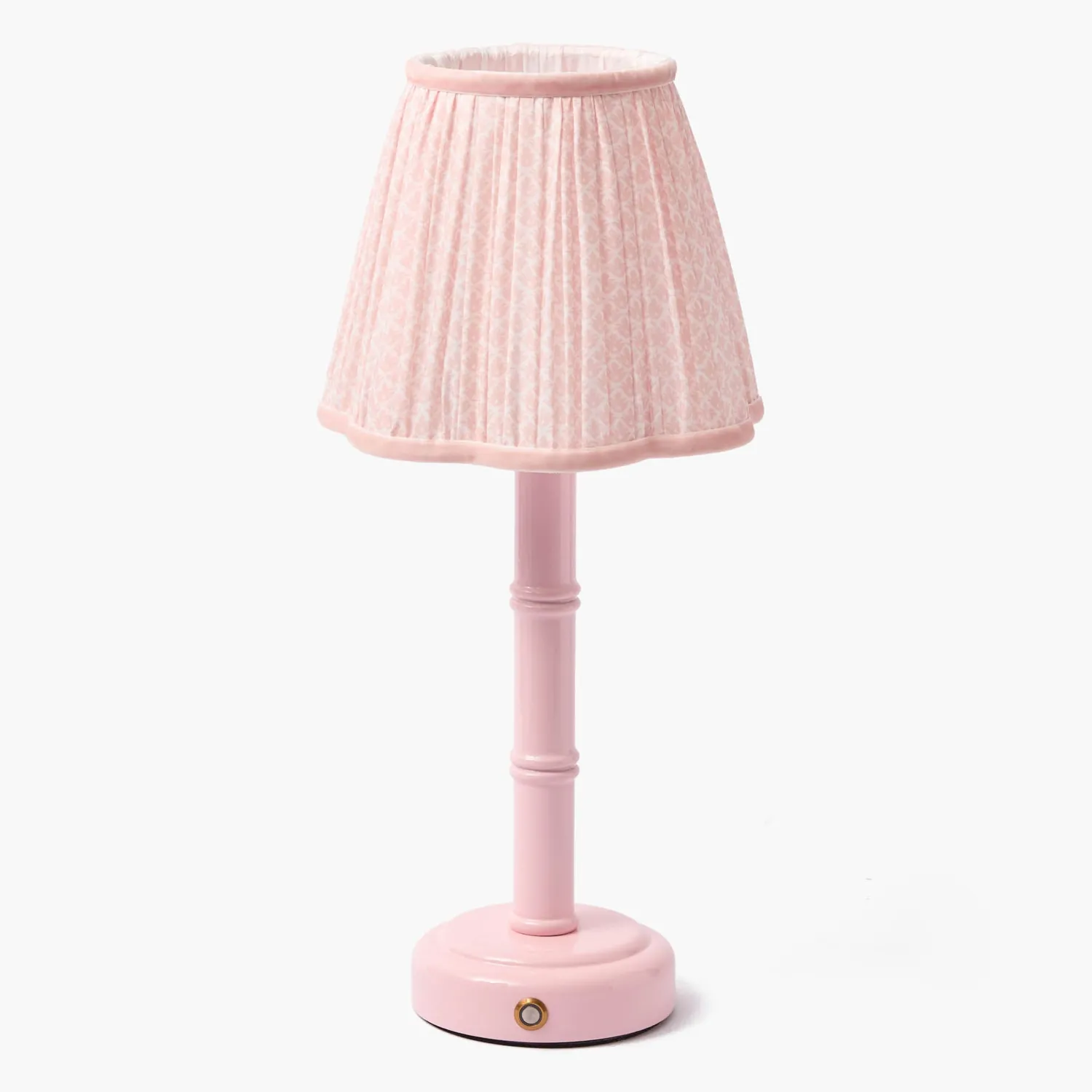 Mrs. Alice Pink Leonora Lacquer Rechargeable Lamp with Pink Lotus Shade (18cm)< Rechargeable Table Lamps | For The Millenial
