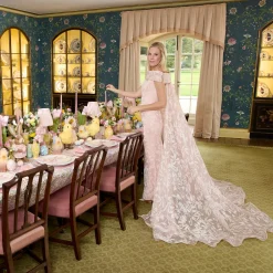 Mrs. Alice Pink Leonora Lacquer Rechargeable Lamp with Pink Lotus Shade (18cm)< Rechargeable Table Lamps | For The Millenial