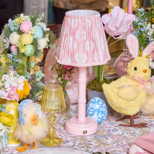 Mrs. Alice Pink Leonora Lacquer Rechargeable Lamp< Rechargeable Table Lamps | Lamp Stands