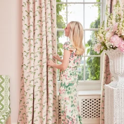 Mrs. Alice Pink Lily of the Valley Fabric< Serena Fresson Fabrics
