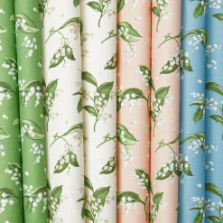 Mrs. Alice Pink Lily of the Valley Fabric< Serena Fresson Fabrics