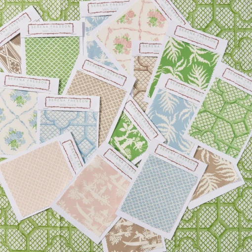 Mrs. Alice Pink Lotus Flower Fabric< Serena Fresson Fabrics