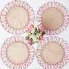 Mrs. Alice Pink Pia Woven Placemats (Set of 4)< Placemats