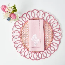 Mrs. Alice Pink Pia Woven Placemats (Set of 4)< Placemats