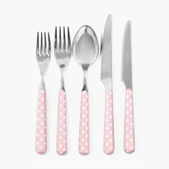 Mrs. Alice Pink Polka Dot Cutlery (5 piece)< Cutlery Sets