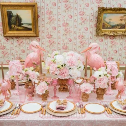 Mrs. Alice Pink Saskia Stork (Pair) - 60cm< Spring Decorations