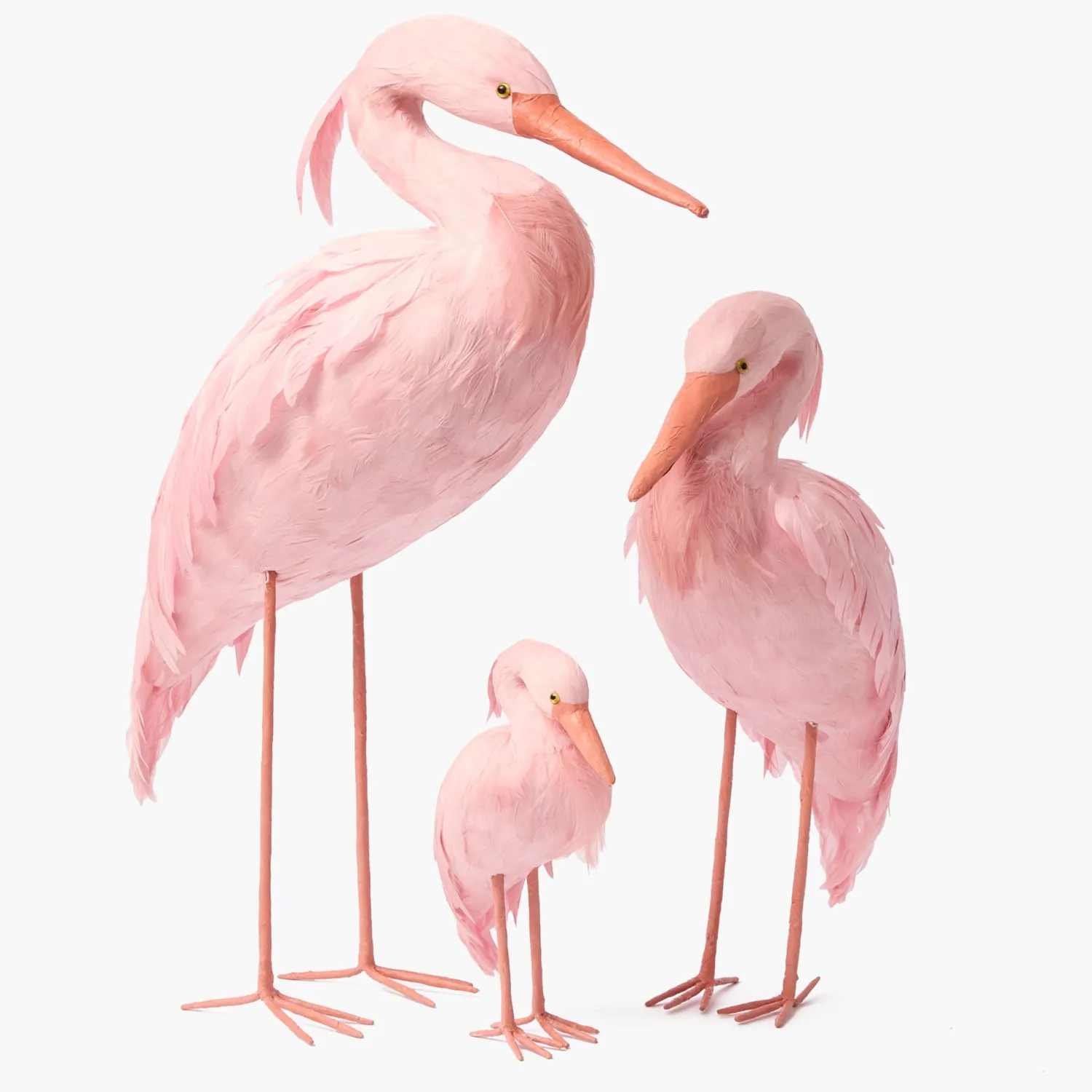 Mrs. Alice Pink Saskia Stork (Pair) - 60cm< Spring Decorations