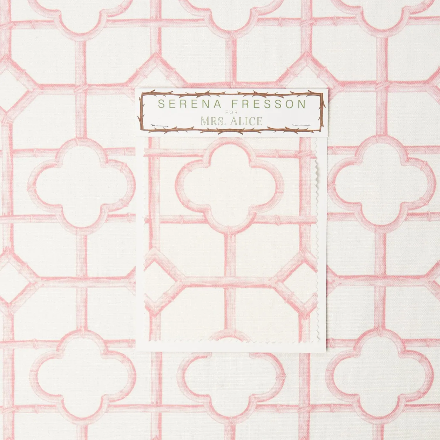 Mrs. Alice Pink Shaded Bamboo Fabric< Serena Fresson Fabrics