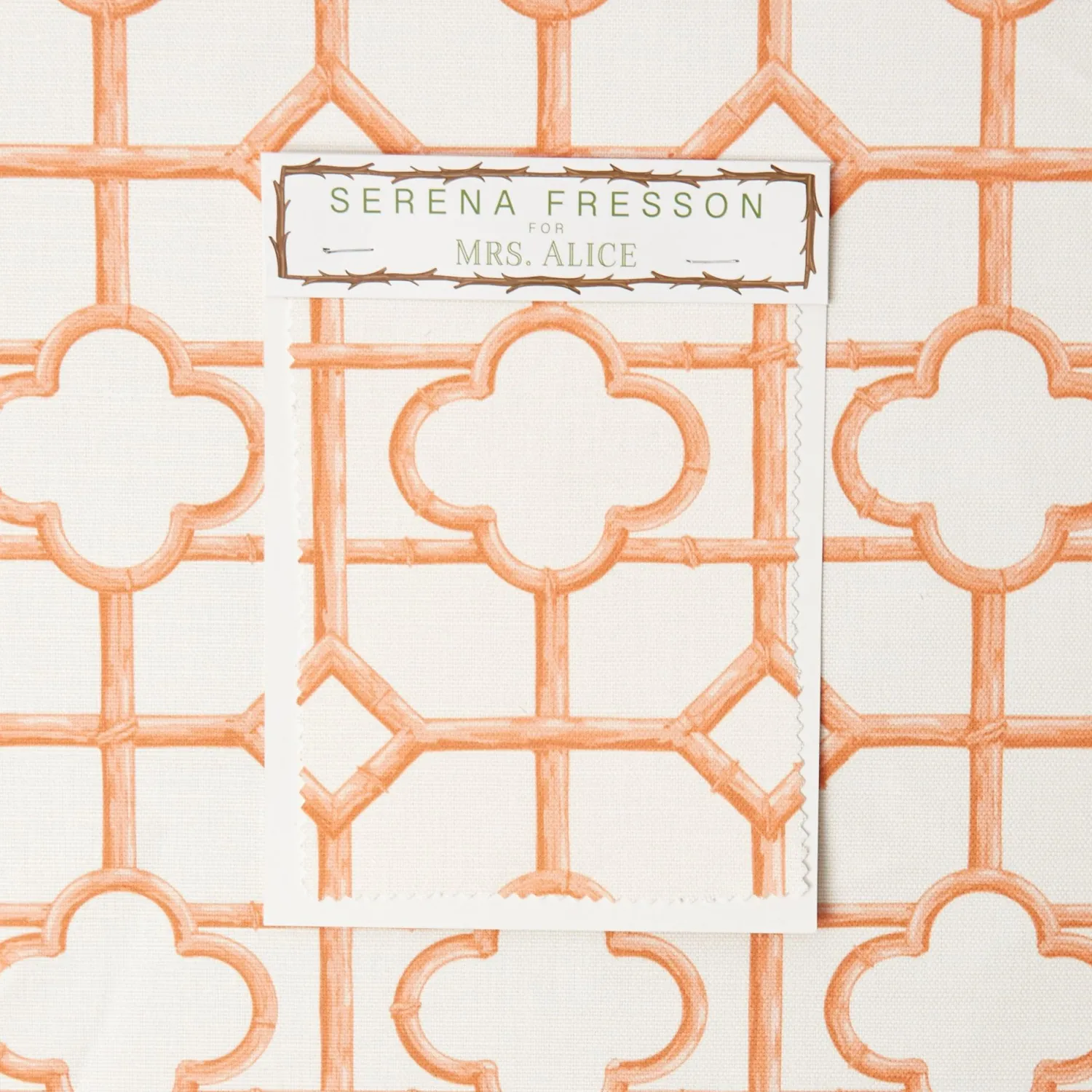 Mrs. Alice Pink Shaded Bamboo Fabric< Serena Fresson Fabrics