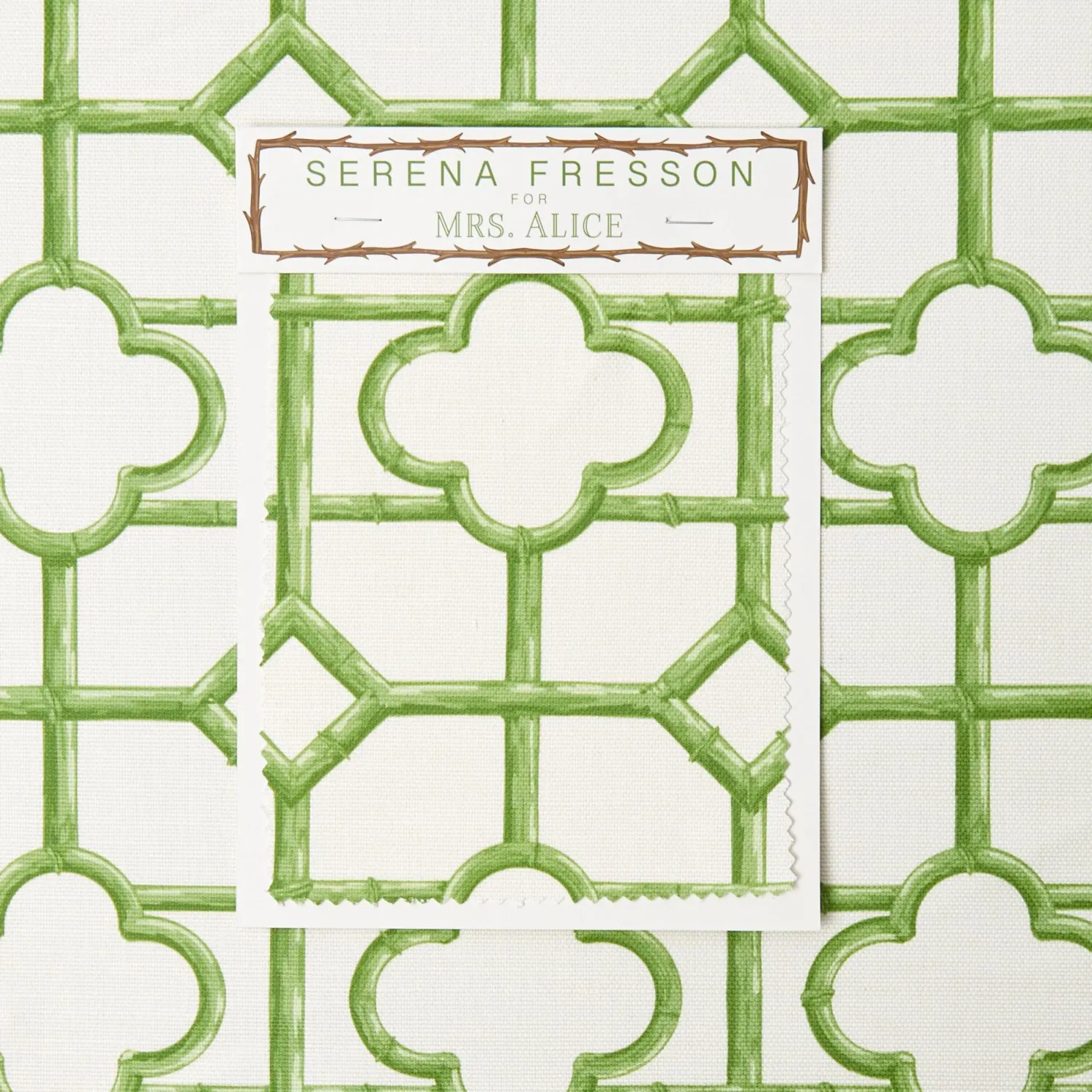 Mrs. Alice Pink Shaded Bamboo Fabric< Serena Fresson Fabrics