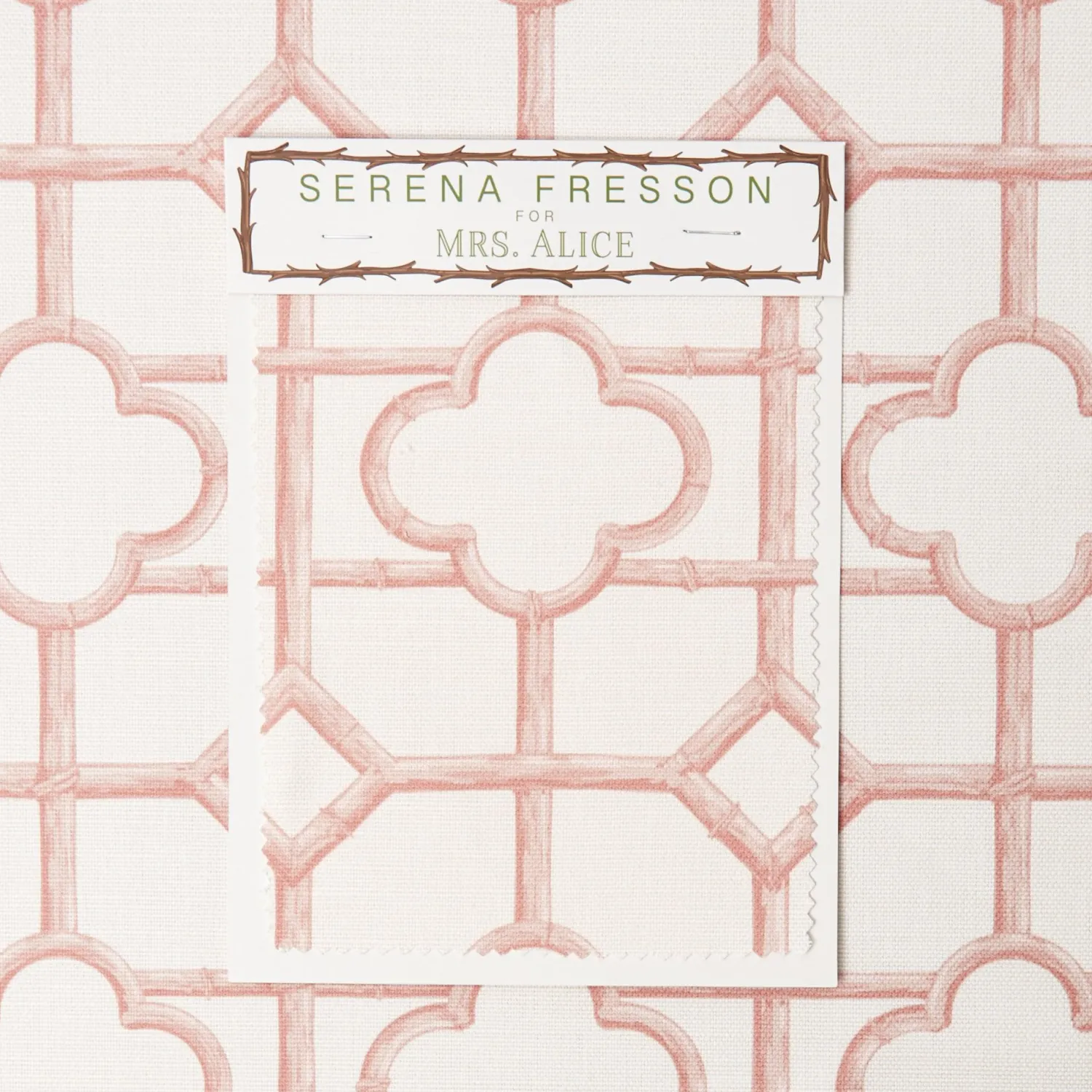 Mrs. Alice Pink Shaded Bamboo Fabric< Serena Fresson Fabrics