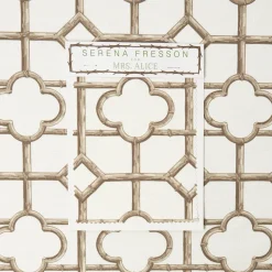 Mrs. Alice Pink Shaded Bamboo Fabric< Serena Fresson Fabrics