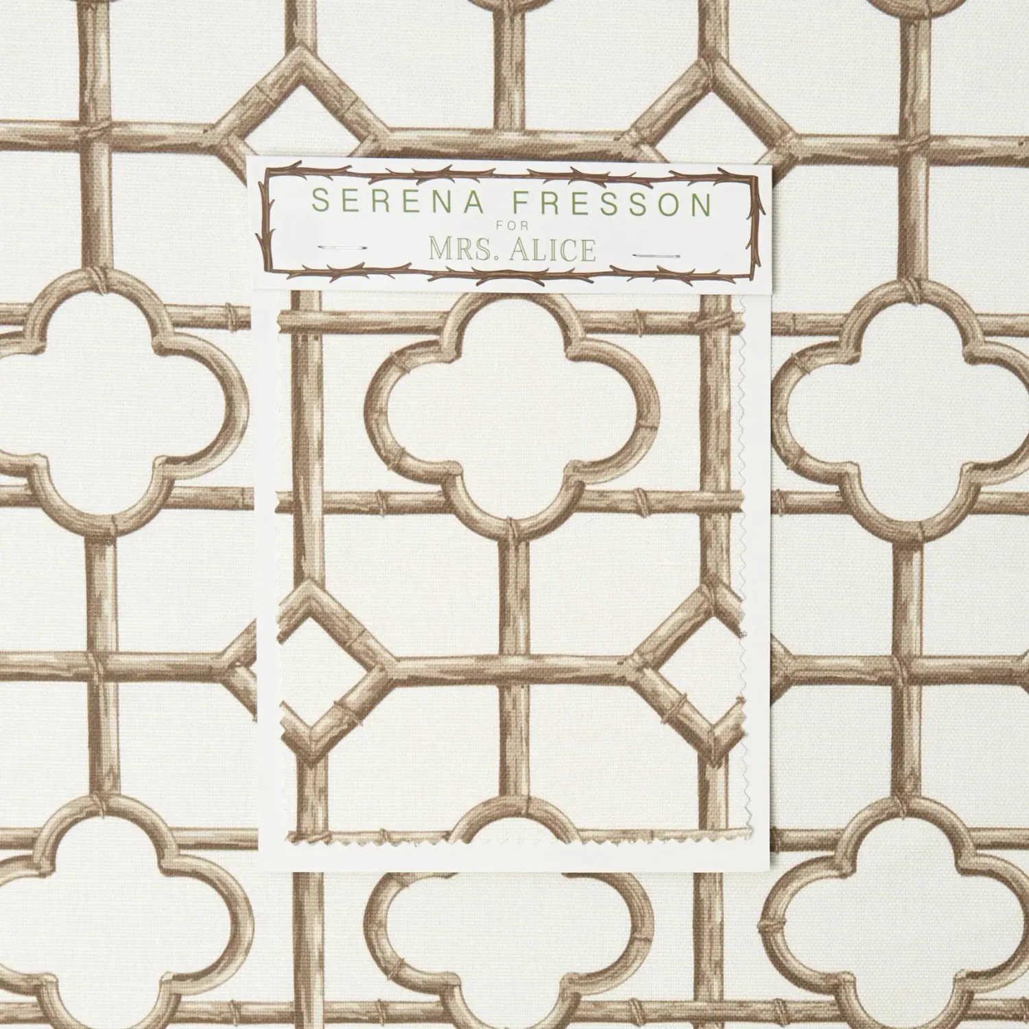 Mrs. Alice Pink Shaded Bamboo Fabric< Serena Fresson Fabrics