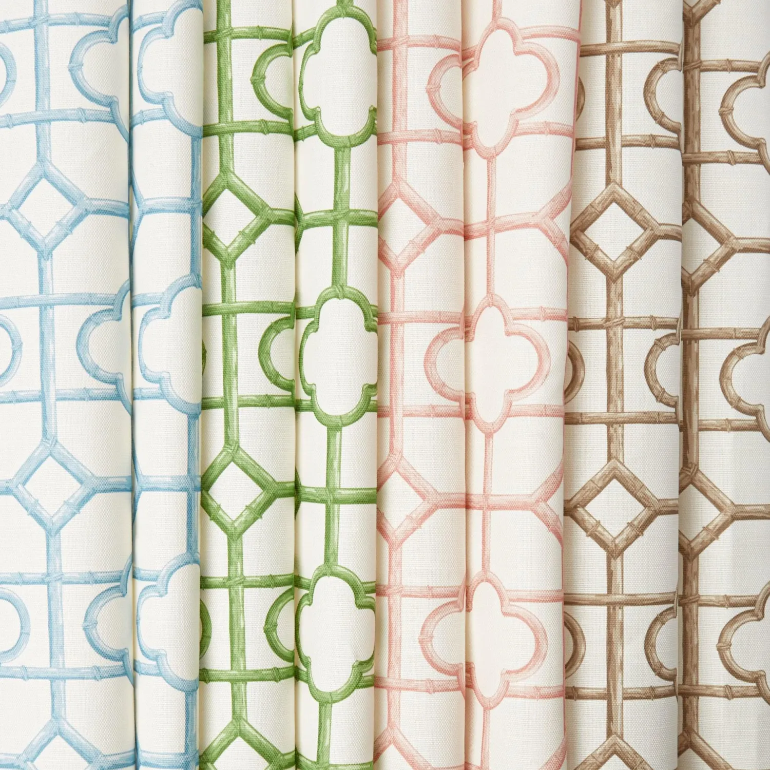 Mrs. Alice Pink Shaded Bamboo Fabric< Serena Fresson Fabrics