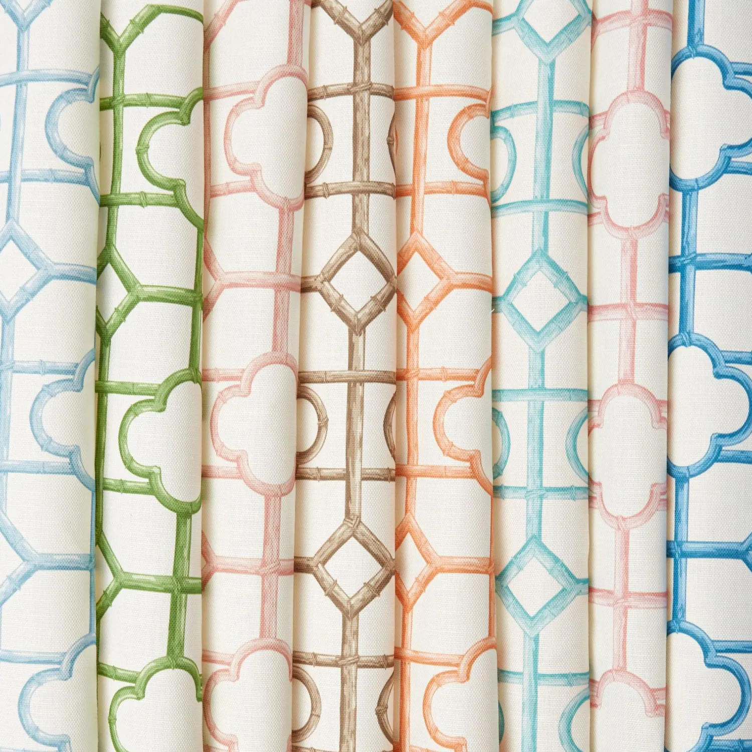 Mrs. Alice Pink Shaded Bamboo Fabric< Serena Fresson Fabrics