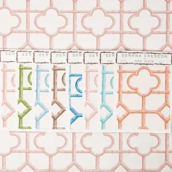 Mrs. Alice Pink Shaded Bamboo Fabric< Serena Fresson Fabrics