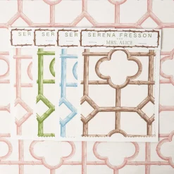 Mrs. Alice Pink Shaded Bamboo Fabric< Serena Fresson Fabrics