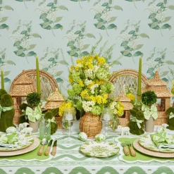 Mrs. Alice Potted Boxwood Ball with Green Bow (Pair)< Spring Decorations