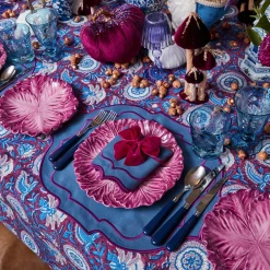 Mrs. Alice Purple Glass Lantern Tea Light Holder (Pair) - 18cm< Candle Holders | Tea Light Lanterns