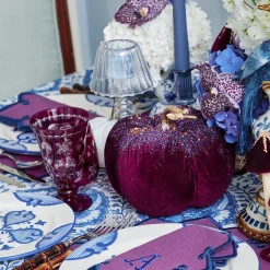 Mrs. Alice Purple Glitter Pumpkin (Pair)< Autumn Decorations