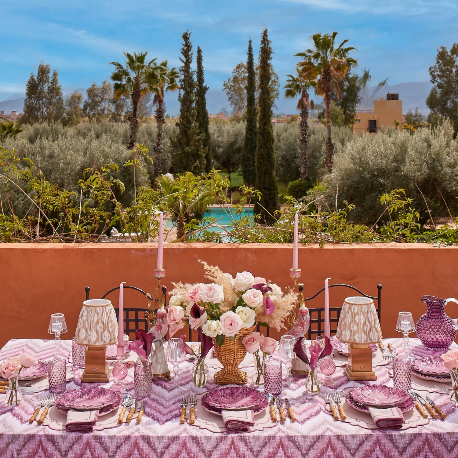Mrs. Alice Purple Hobnail Jug & Glasses (Set of 6)< Summer Glassware | Glassware Sets
