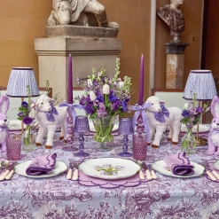 Mrs. Alice Purple Tulip Dinner & Starter Plates (Set of 8)< Crockery Sets