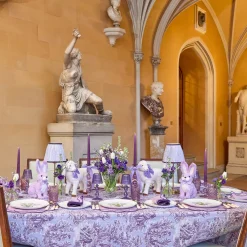 Mrs. Alice Purple Tulip Dinner & Starter Plates (Set of 8)< Crockery Sets