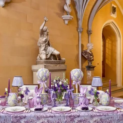 Mrs. Alice Purple Tulip Dinner Plates (Set of 4)< Dinner Plates | Crockery Sets