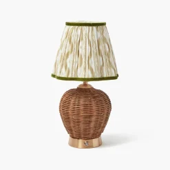 Mrs. Alice Putty & Green Ikat Lampshade (18cm)< Summer Lighting | Lampshades