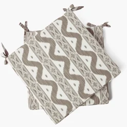 Mrs. Alice Putty Ikat Seat Pad Cushion< Cushions