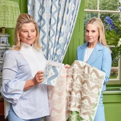 Mrs. Alice Putty Ikat Stripe Fabric< Serena Fresson Fabrics