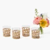 Mrs. Alice Raffia Water Glasses (Set of 4)< Summer Glassware | Glasses