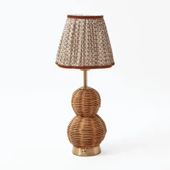 Mrs. Alice Rattan Bardot Rechargeable Lamp< Rechargeable Table Lamps | Lamp Stands