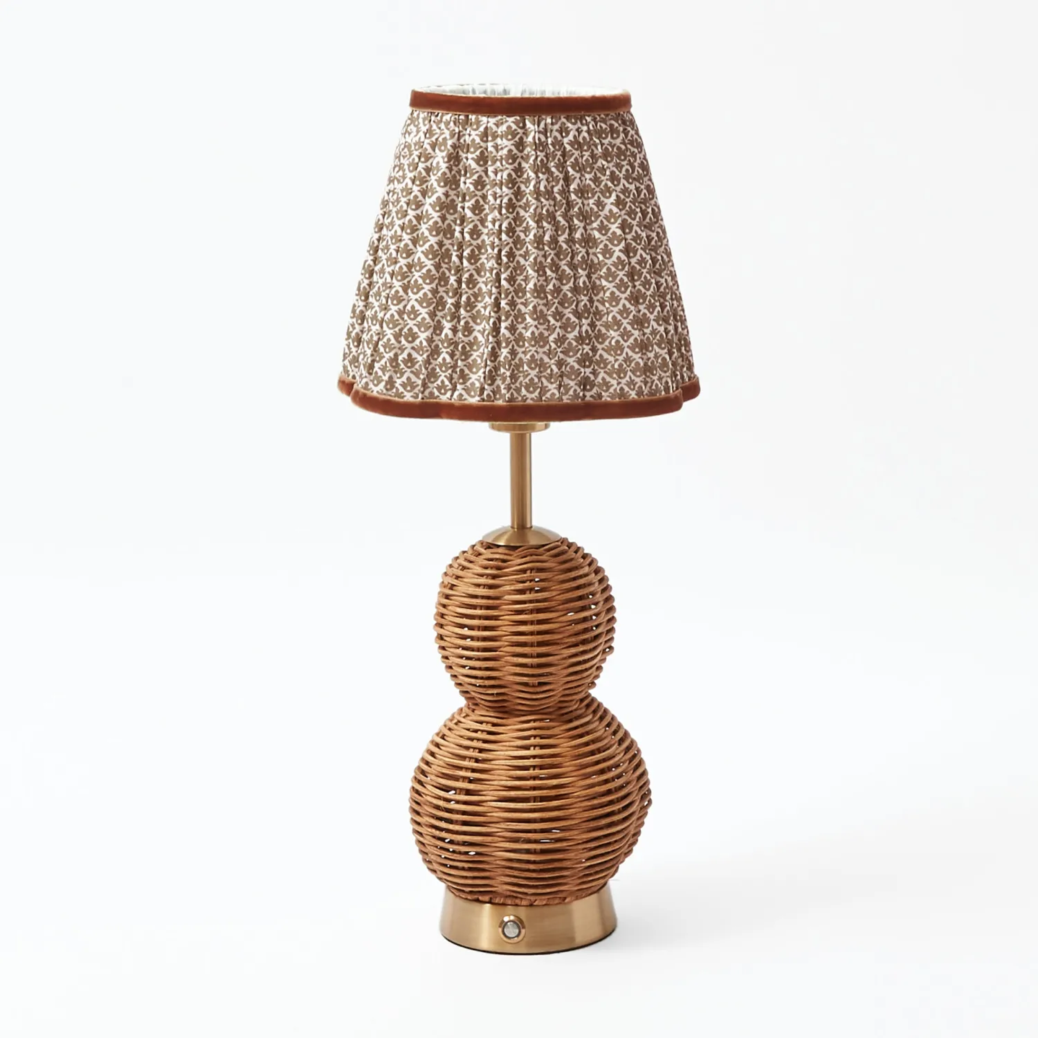 Mrs. Alice Rattan Bardot Rechargeable Lamp< Rechargeable Table Lamps | Lamp Stands