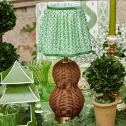 Mrs. Alice Rattan Bardot Rechargeable Lamp< Rechargeable Table Lamps | Lamp Stands