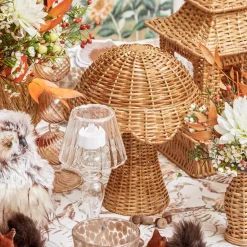 Mrs. Alice Rattan Mushroom Family< Year-round Decorations | Autumn Decorations