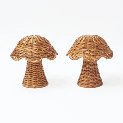 Mrs. Alice Rattan Mushroom Family< Year-round Decorations | Autumn Decorations