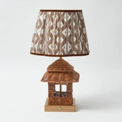 Mrs. Alice Rattan Rechargeable Pagoda Lamp< Rechargeable Table Lamps | Lamp Stands