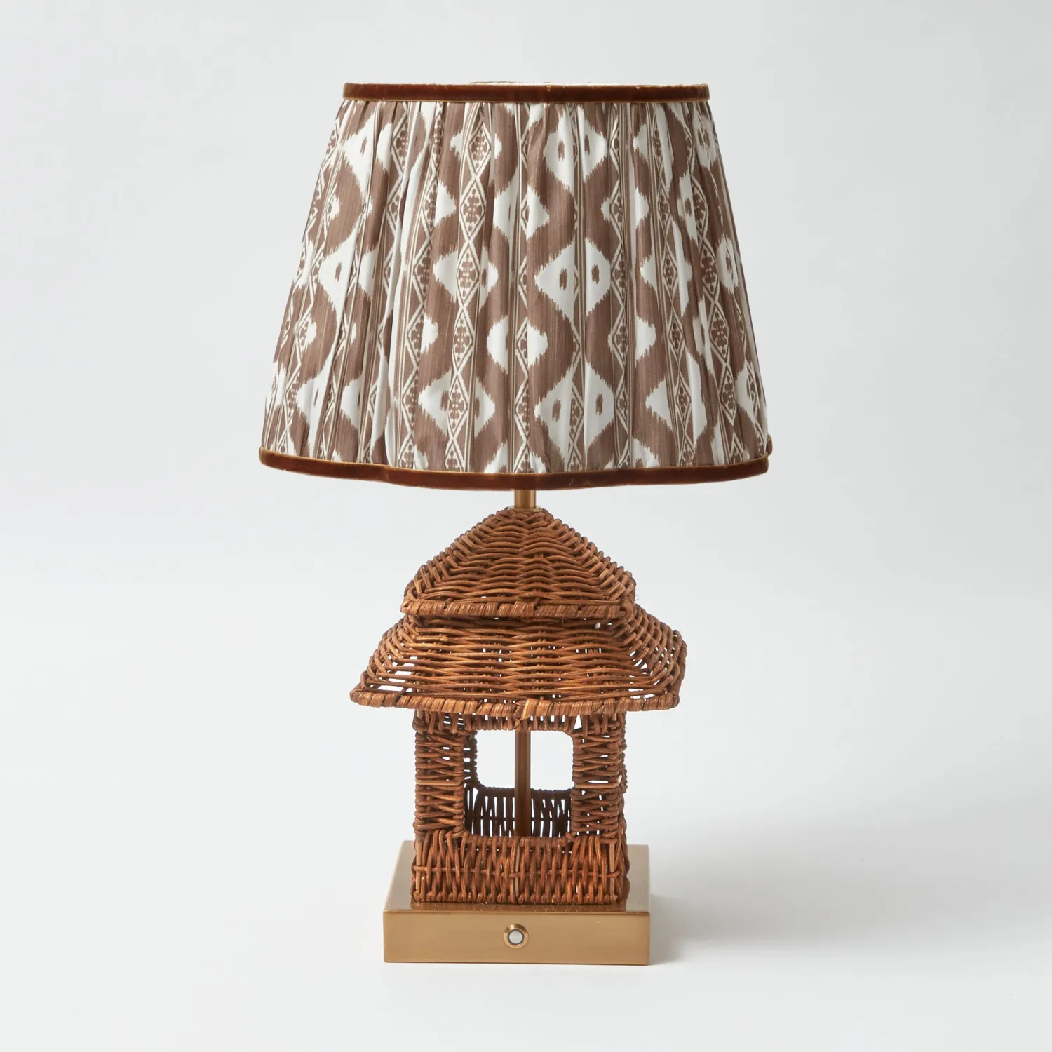 Mrs. Alice Rattan Rechargeable Pagoda Lamp< Rechargeable Table Lamps | Lamp Stands