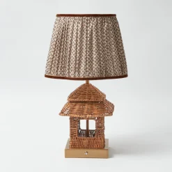 Mrs. Alice Rattan Rechargeable Pagoda Lamp< Rechargeable Table Lamps | Lamp Stands