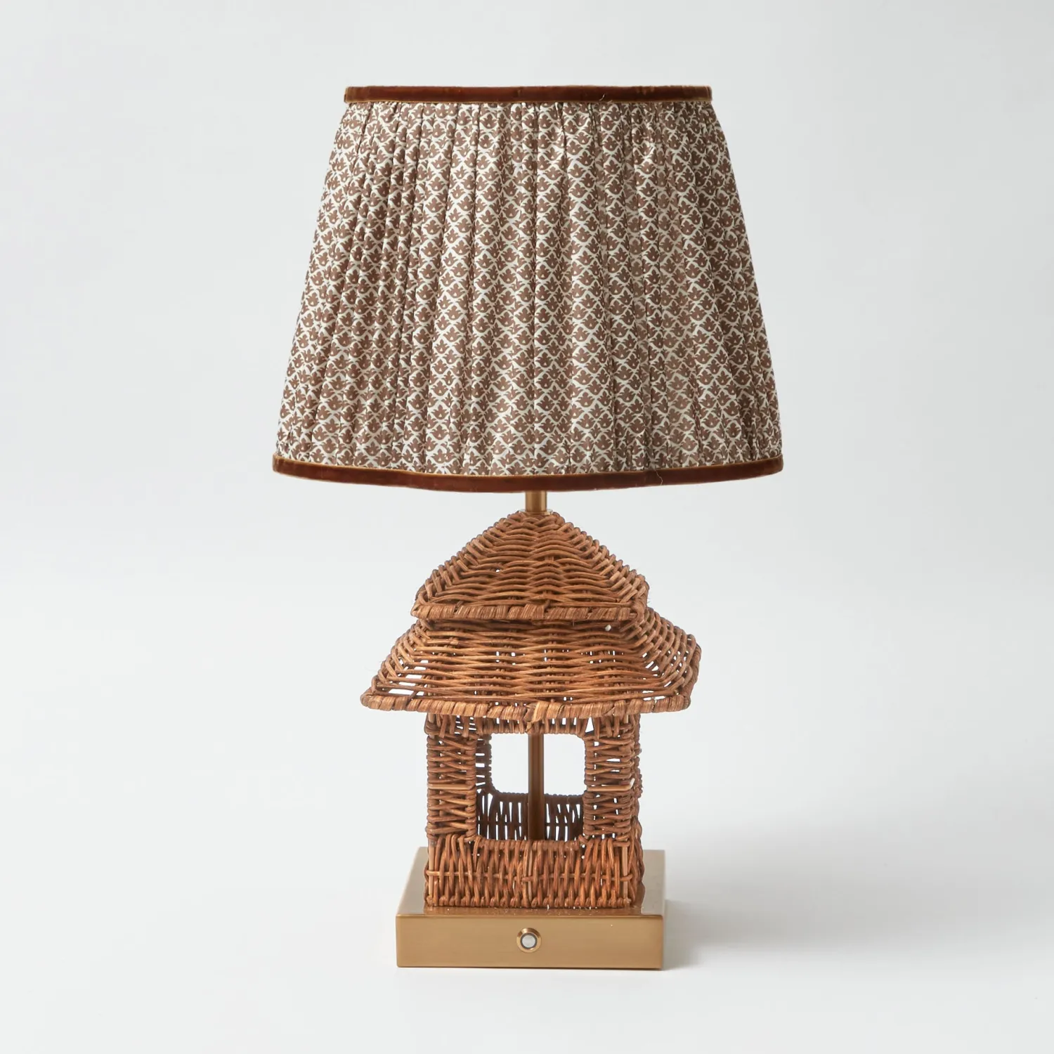 Mrs. Alice Rattan Rechargeable Pagoda Lamp< Rechargeable Table Lamps | Lamp Stands