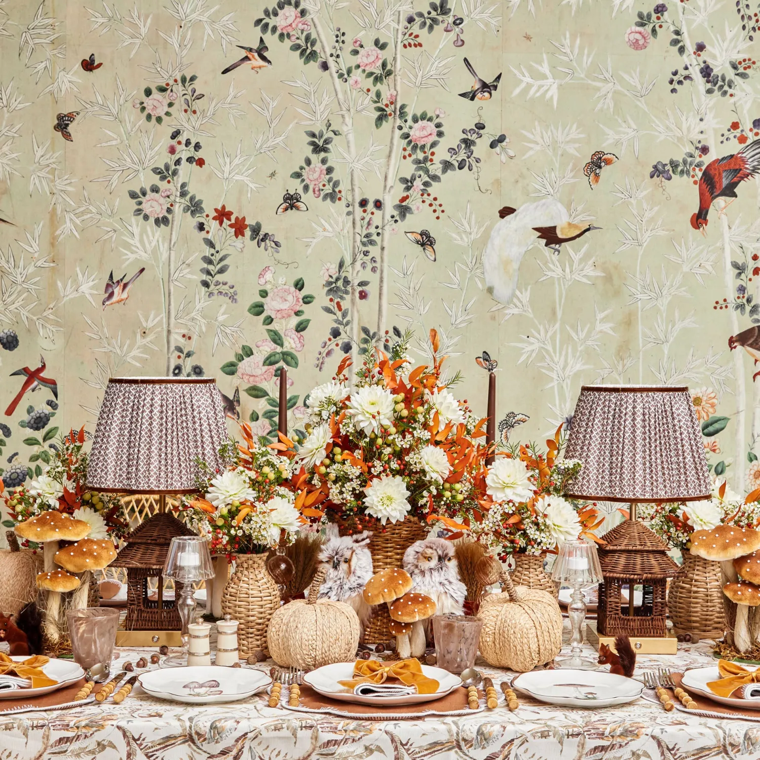 Mrs. Alice Rattan Rechargeable Pagoda Lamp< Rechargeable Table Lamps | Lamp Stands