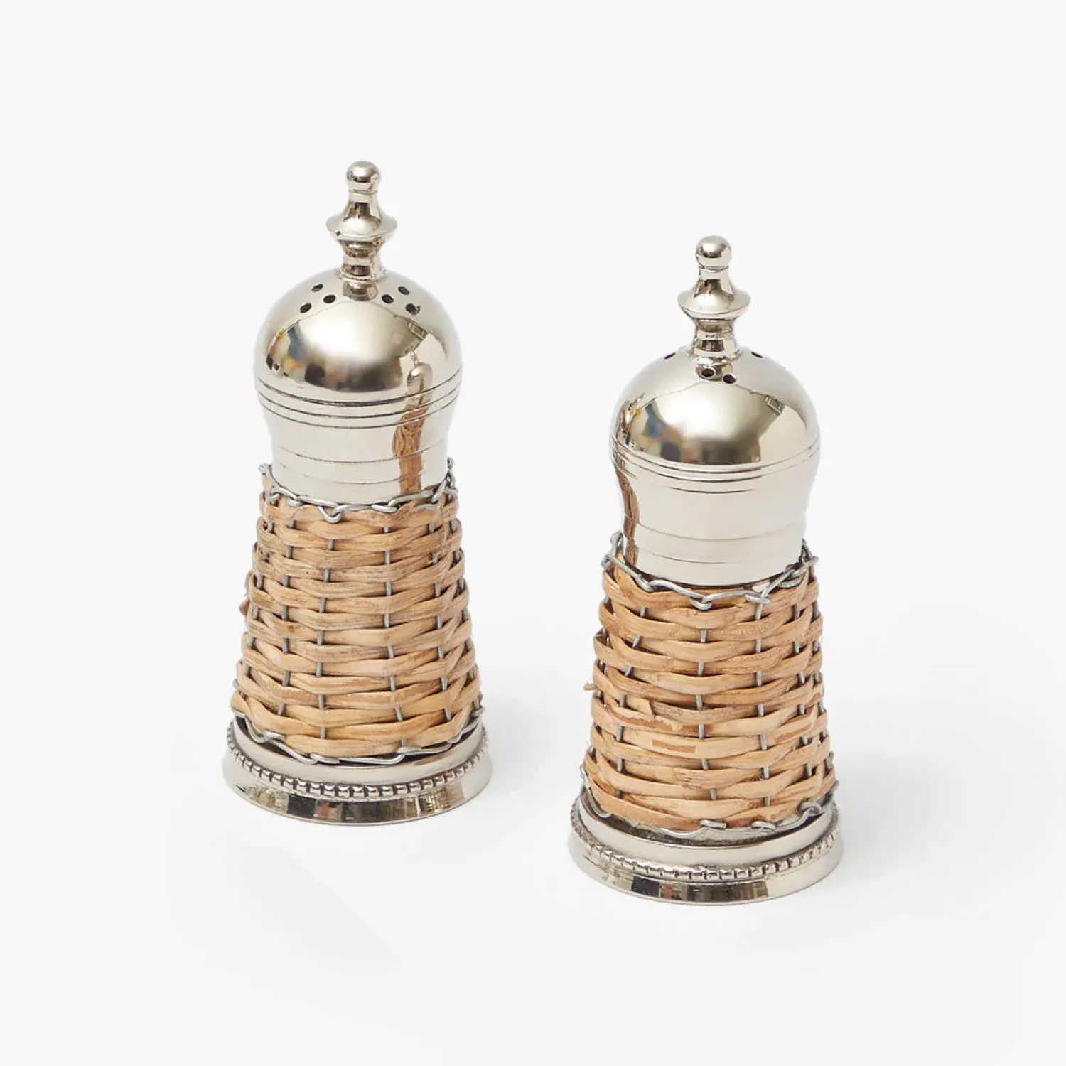 Mrs. Alice Rattan Salt & Pepper Set< Summer Crockery | Crockery Sets