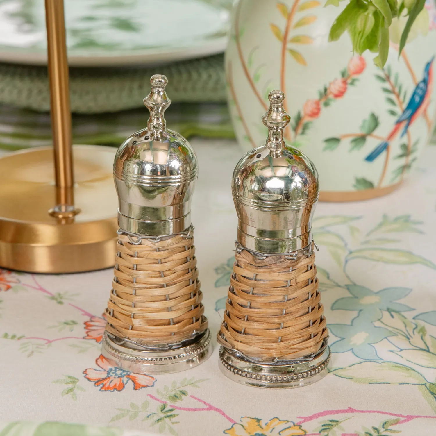 Mrs. Alice Rattan Salt & Pepper Set< Summer Crockery | Crockery Sets