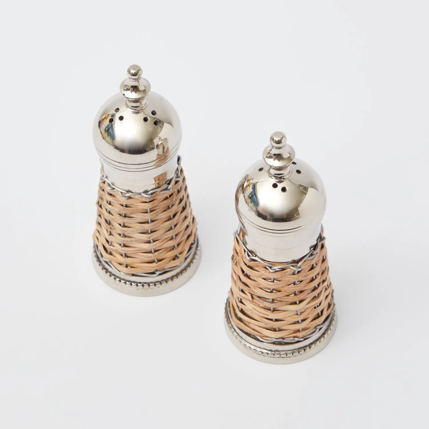 Mrs. Alice Rattan Salt & Pepper Set< Summer Crockery | Crockery Sets